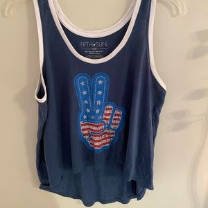 usa america peace sign tank